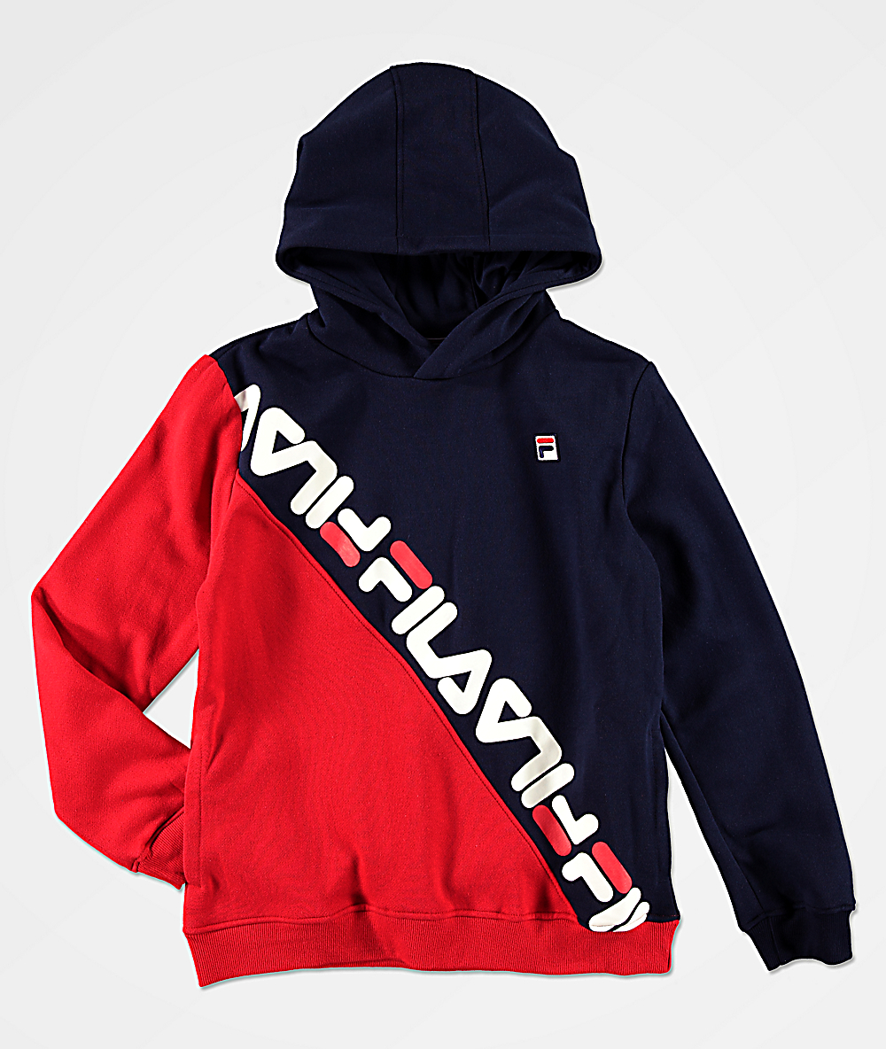 FILA Boys Original Fitness Red & Blue Hoodie FILA Boys Original Fitness Red & Blue Hoodie
