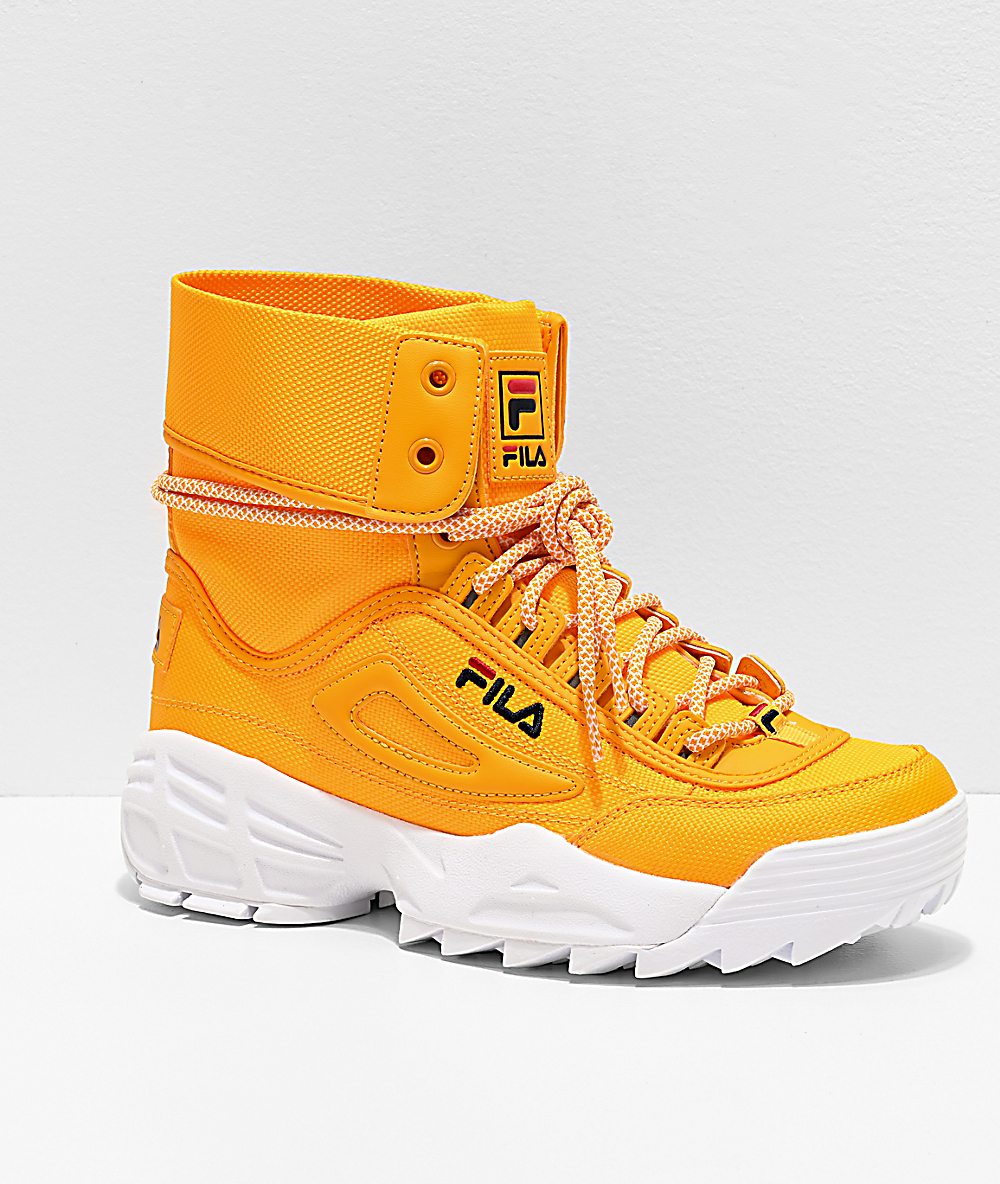 yellow high top filas buy clothes shoes 