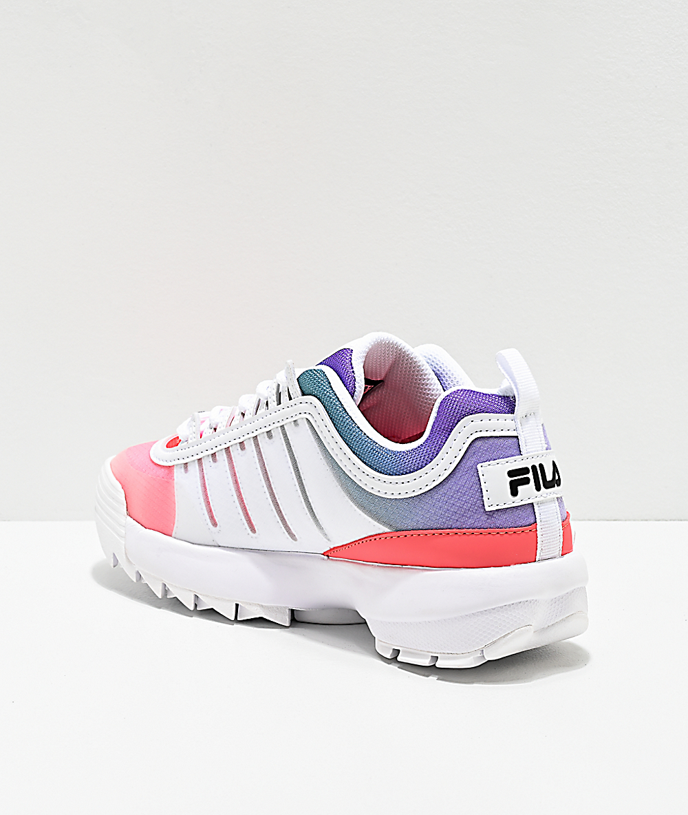 fila disruptor pastel rainbow