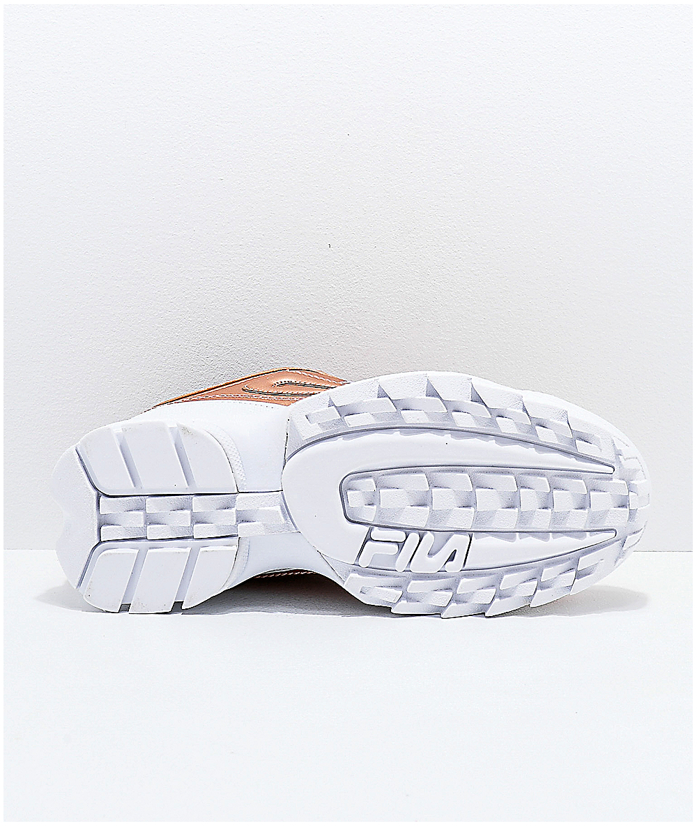 FILA Disruptor II Premium Rose Gold & White Shoes FILA Disruptor II Premium Rose Gold & White Shoes