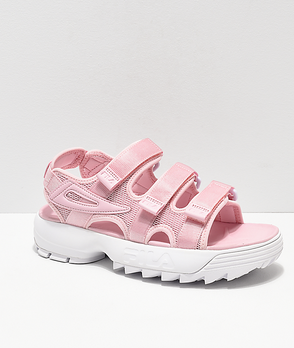 baby pink fila sneakers