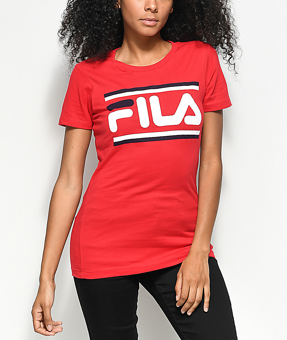 red fila t shirt women's