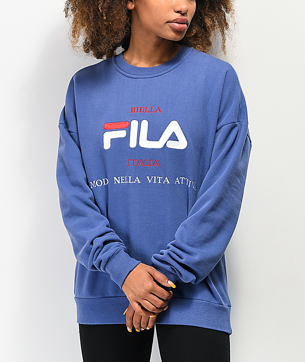 fila sweatshirt womens silver