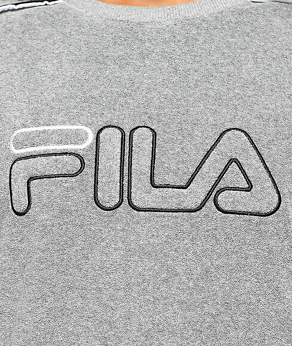 fila piping logo crew sweatshirt