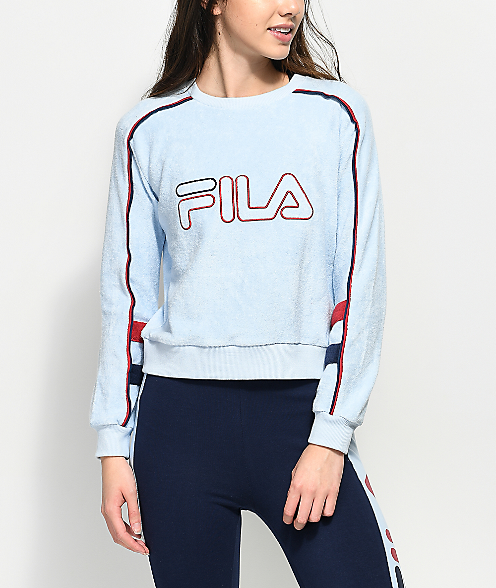 fila men's french terry crewneck sweatshirt