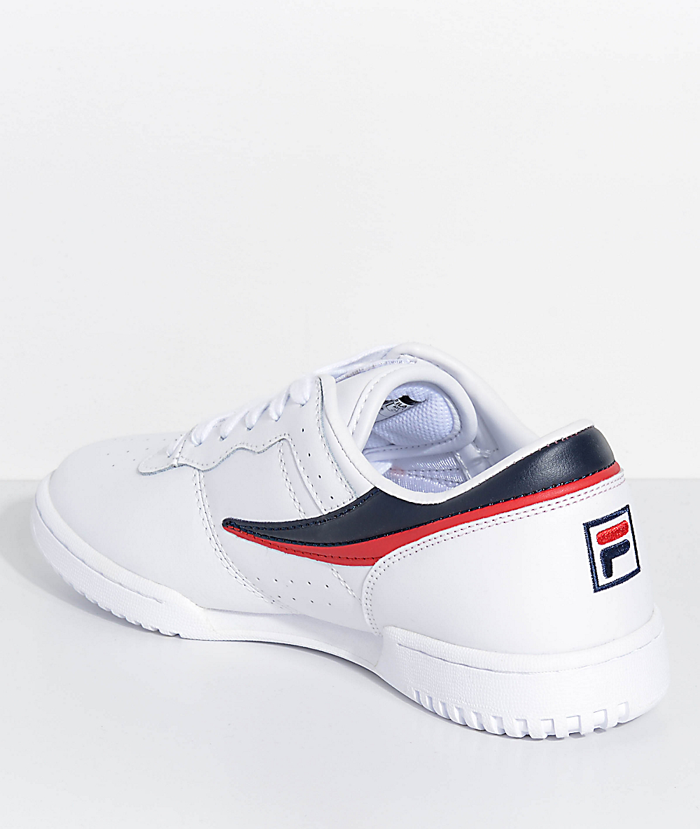 fila white and red sneakers