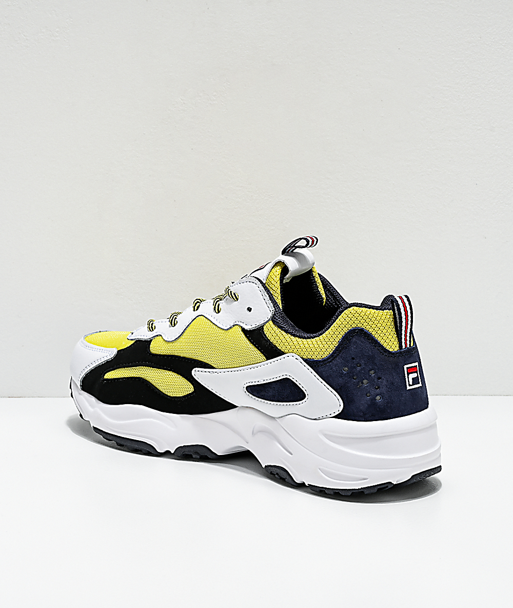 FILA Ray Tracer Lemonade, White & Black Shoes FILA Ray Tracer Lemonade, White & Black Shoes