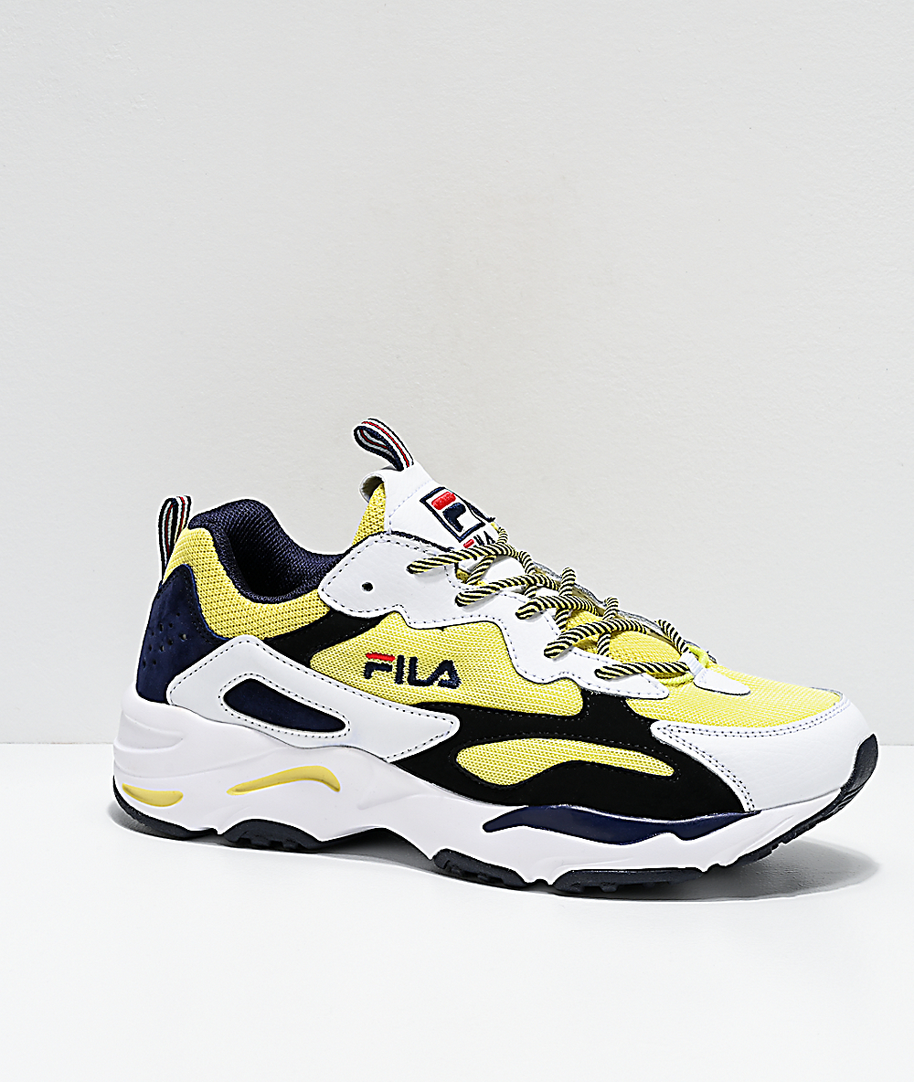FILA Ray Tracer Lemonade, White & Black Shoes FILA Ray Tracer Lemonade, White & Black Shoes