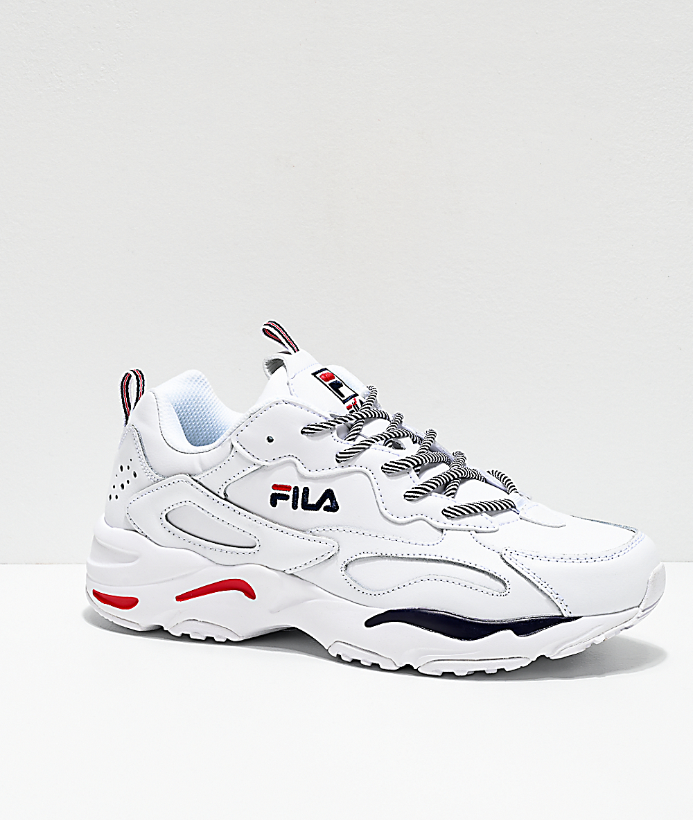fila white red and blue