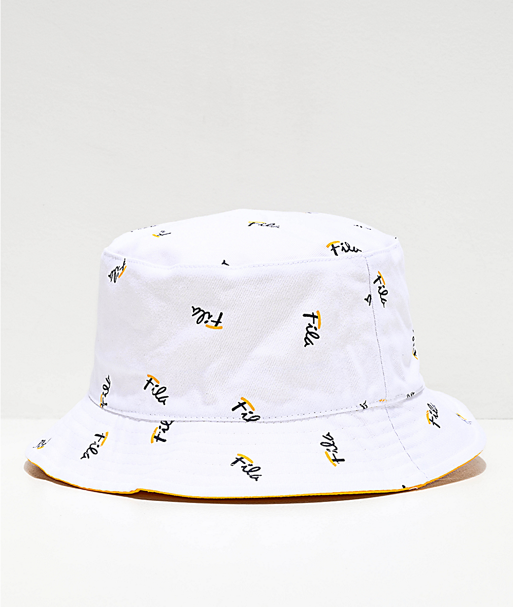 yellow fila bucket hat