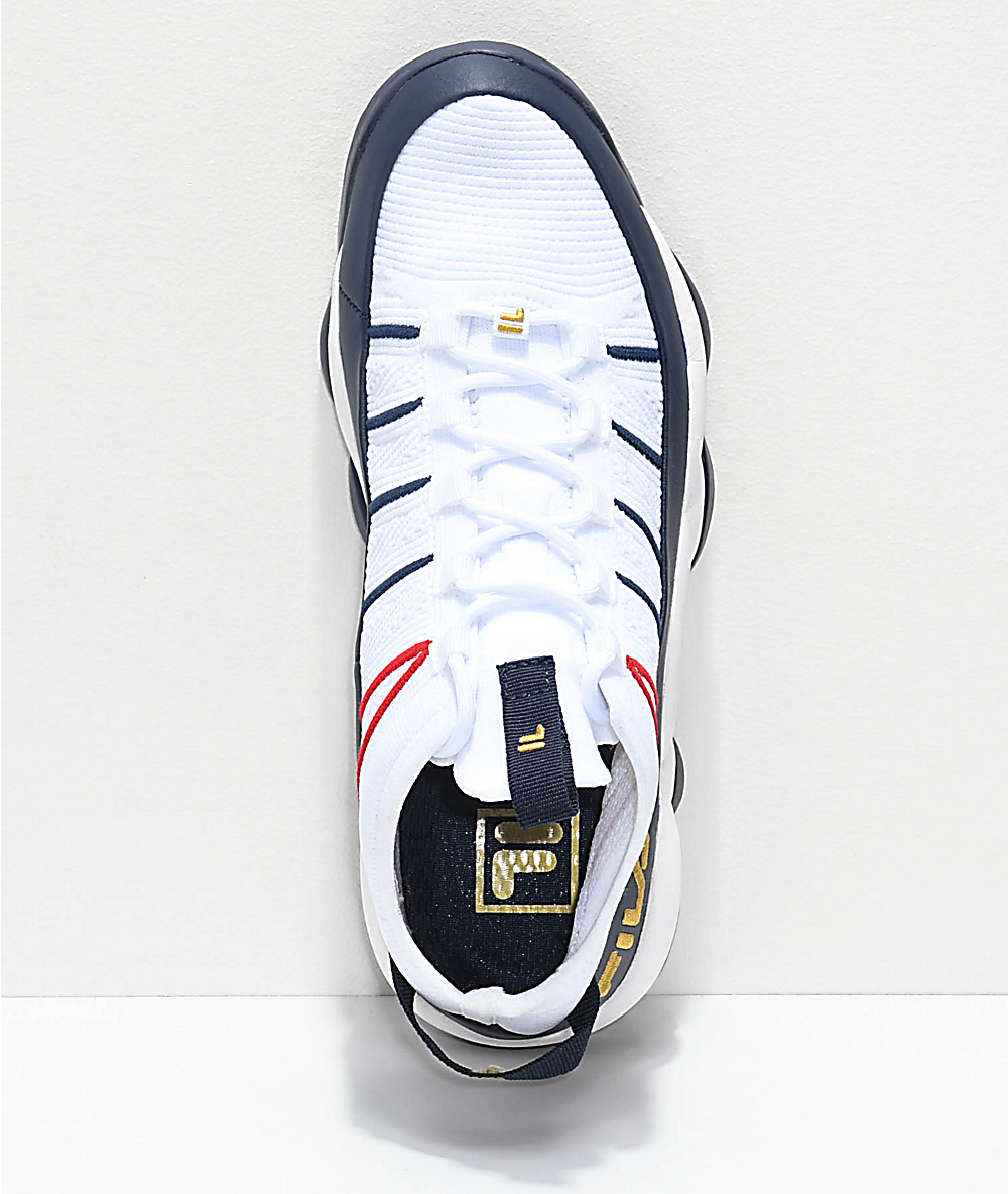 FILA Spaghetti White, Navy & Red Knit Shoes FILA Spaghetti White, Navy & Red Knit Shoes