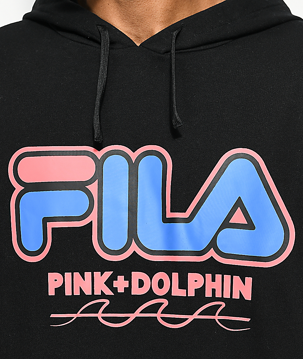 fila pink dolphin hoodie