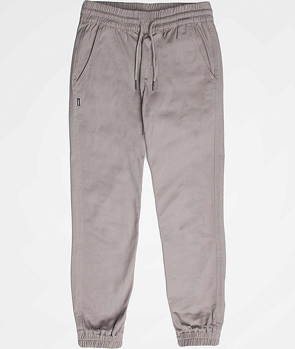 grey jogging pants