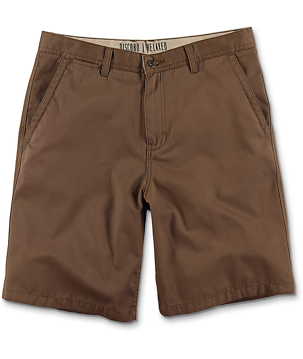dark brown khaki shorts