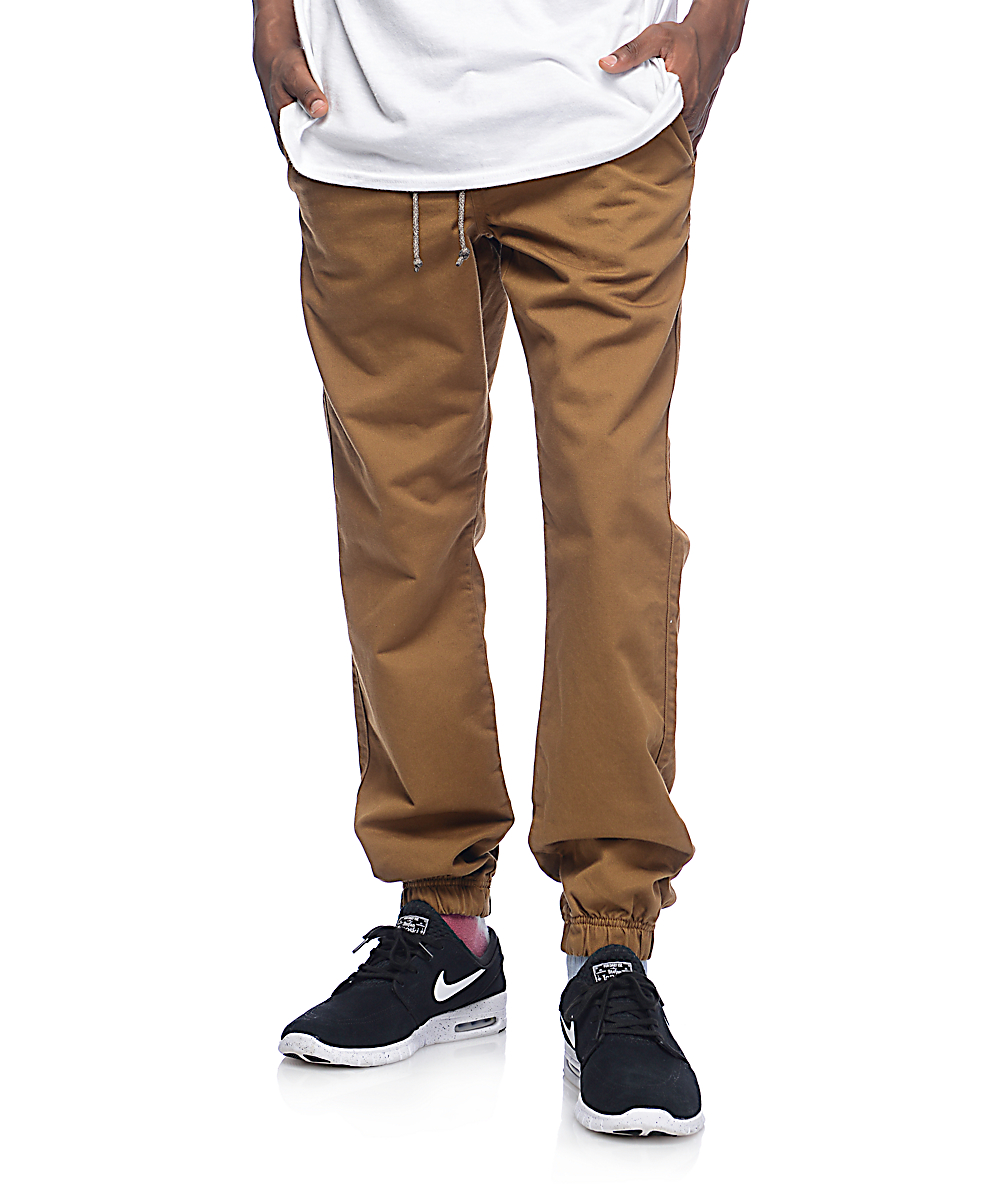 zumiez khaki joggers