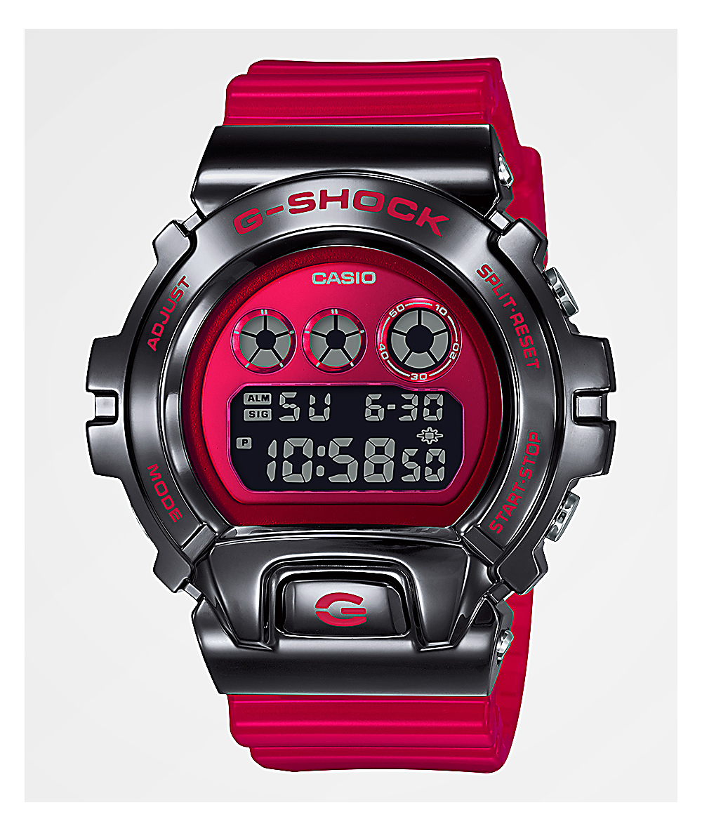 g shock red black