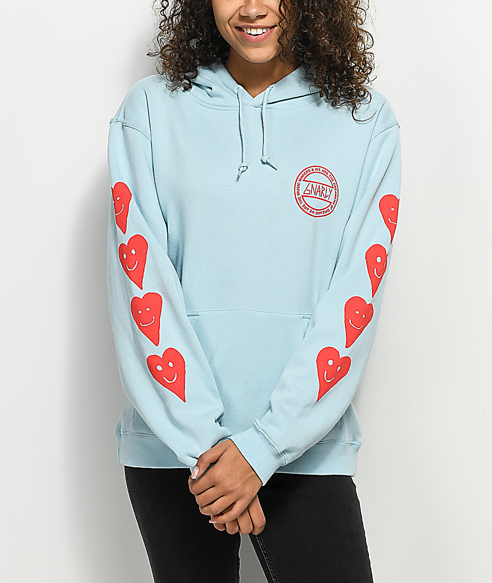 heart on sleeve sweatshirt