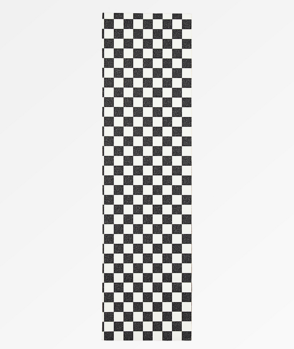 black and white checkered skateboard