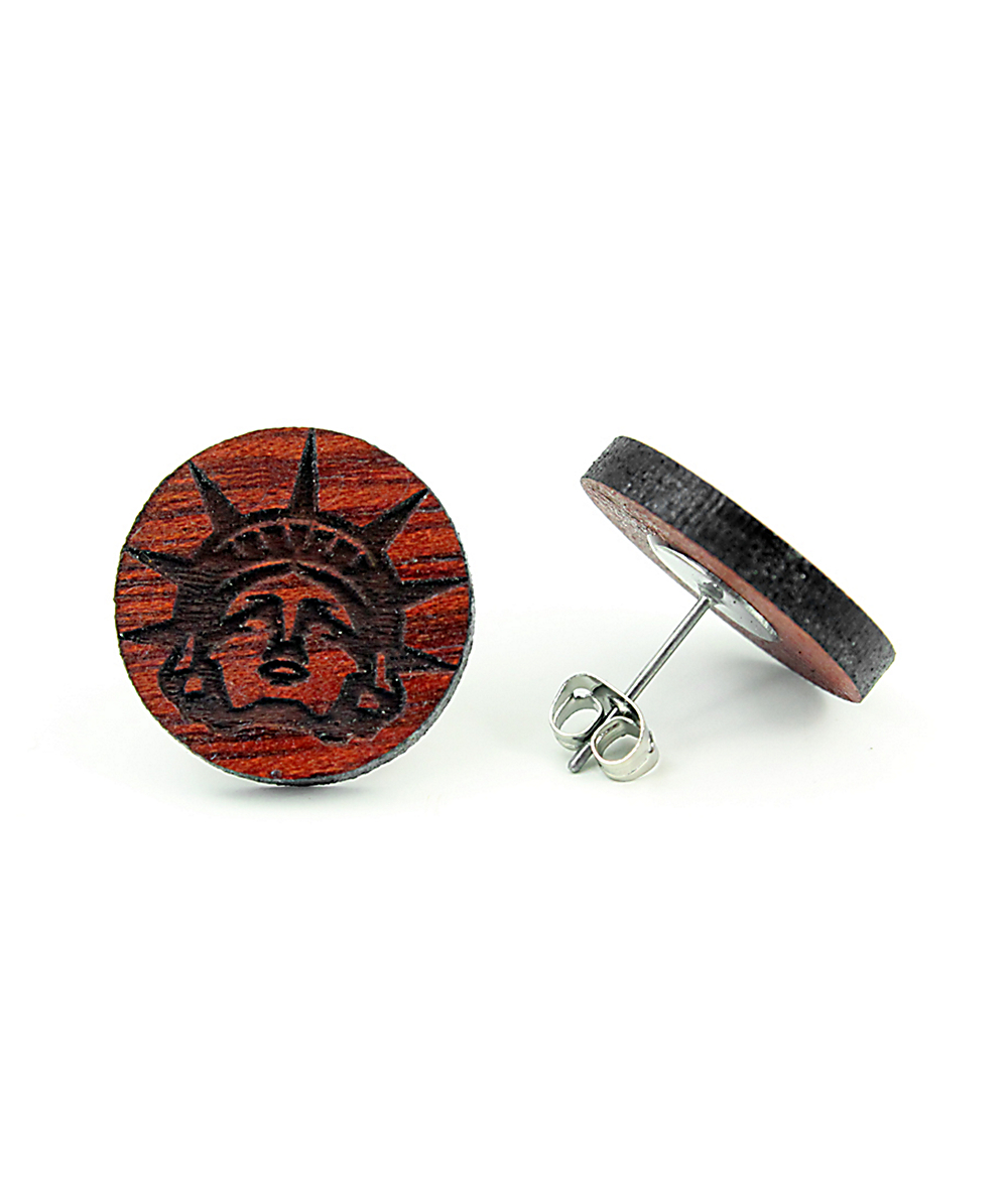Goodwood Nyc Liberty Bloodwood Stud Earrings Goodwood Nyc Liberty Bloodwood Stud Earrings