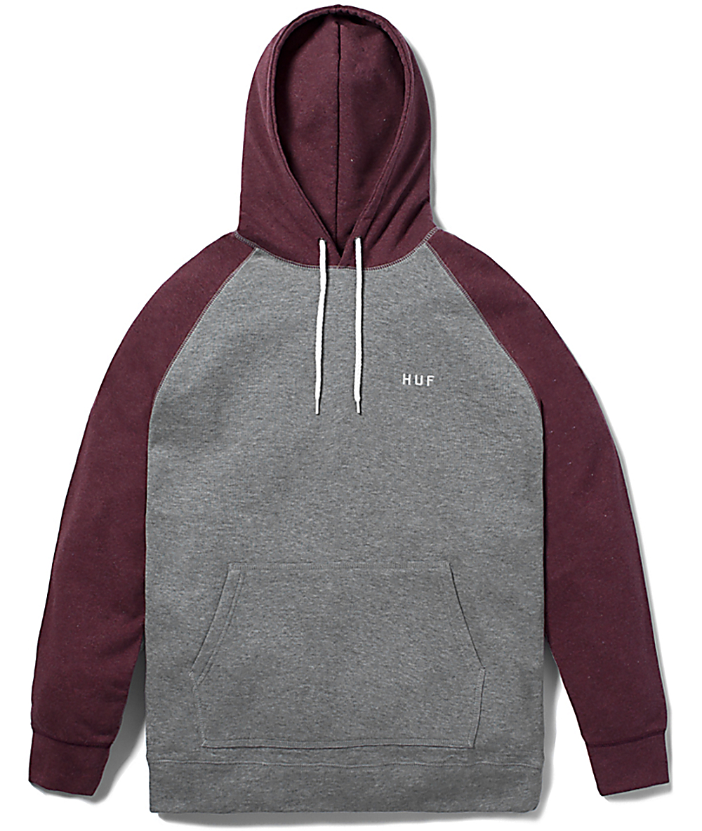 huf burgundy hoodie