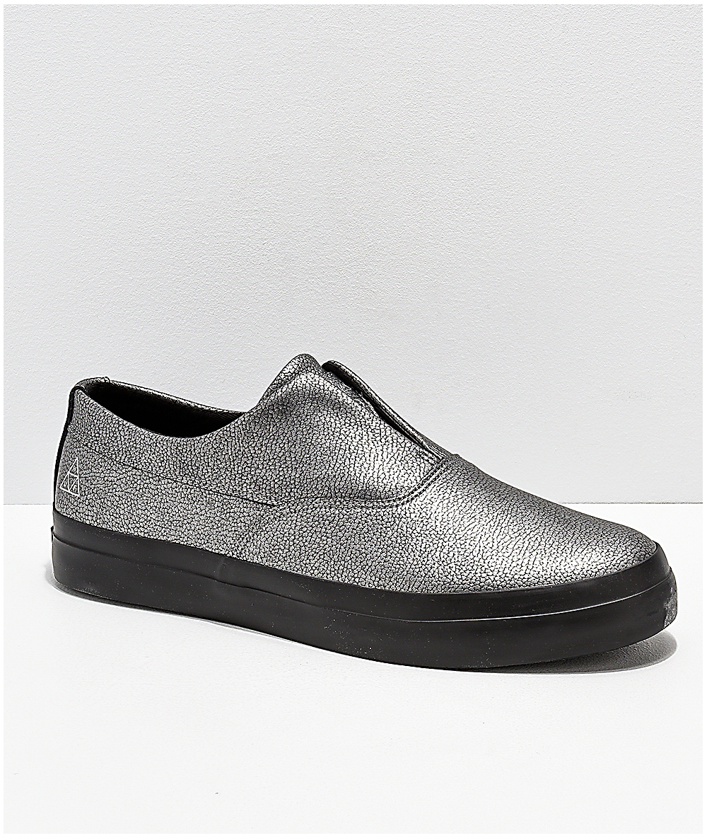 silver slip on shoes