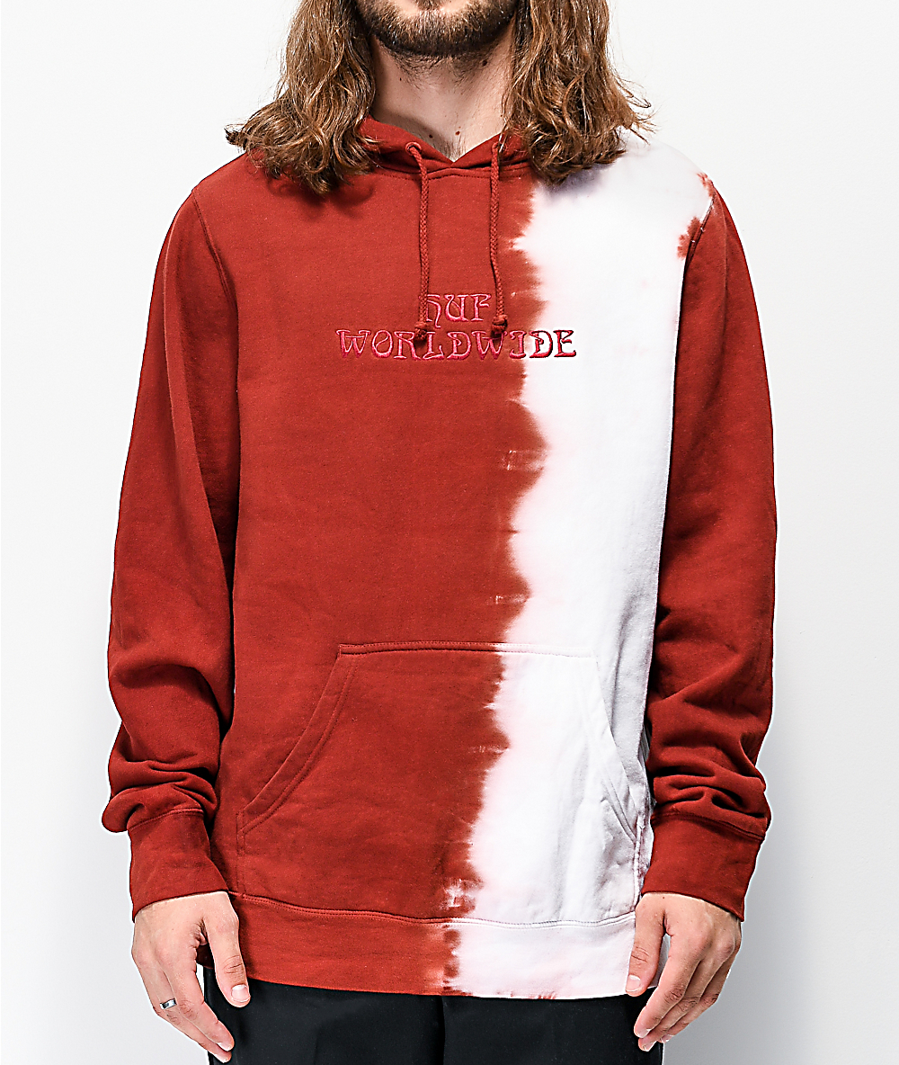 red tie dye hoodie