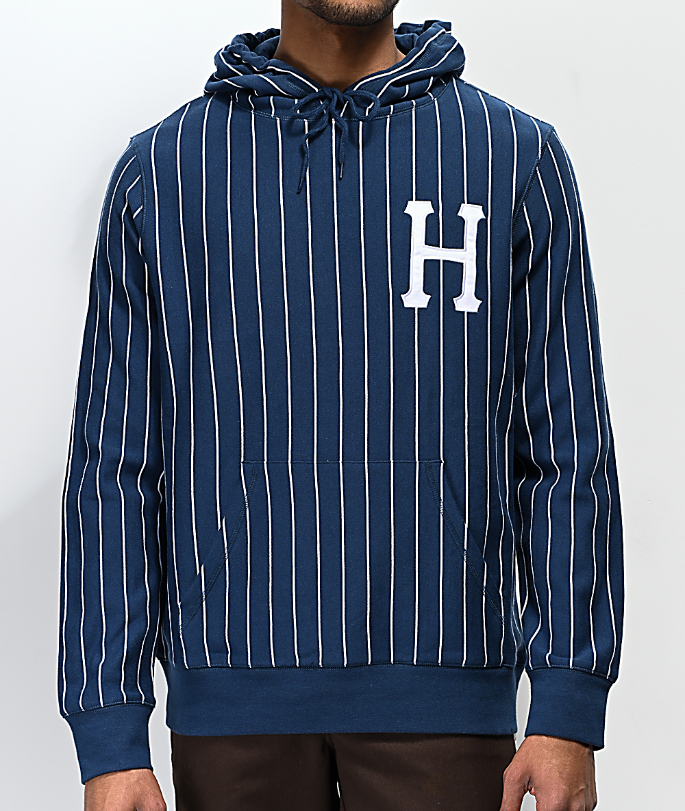 huf striped hoodie