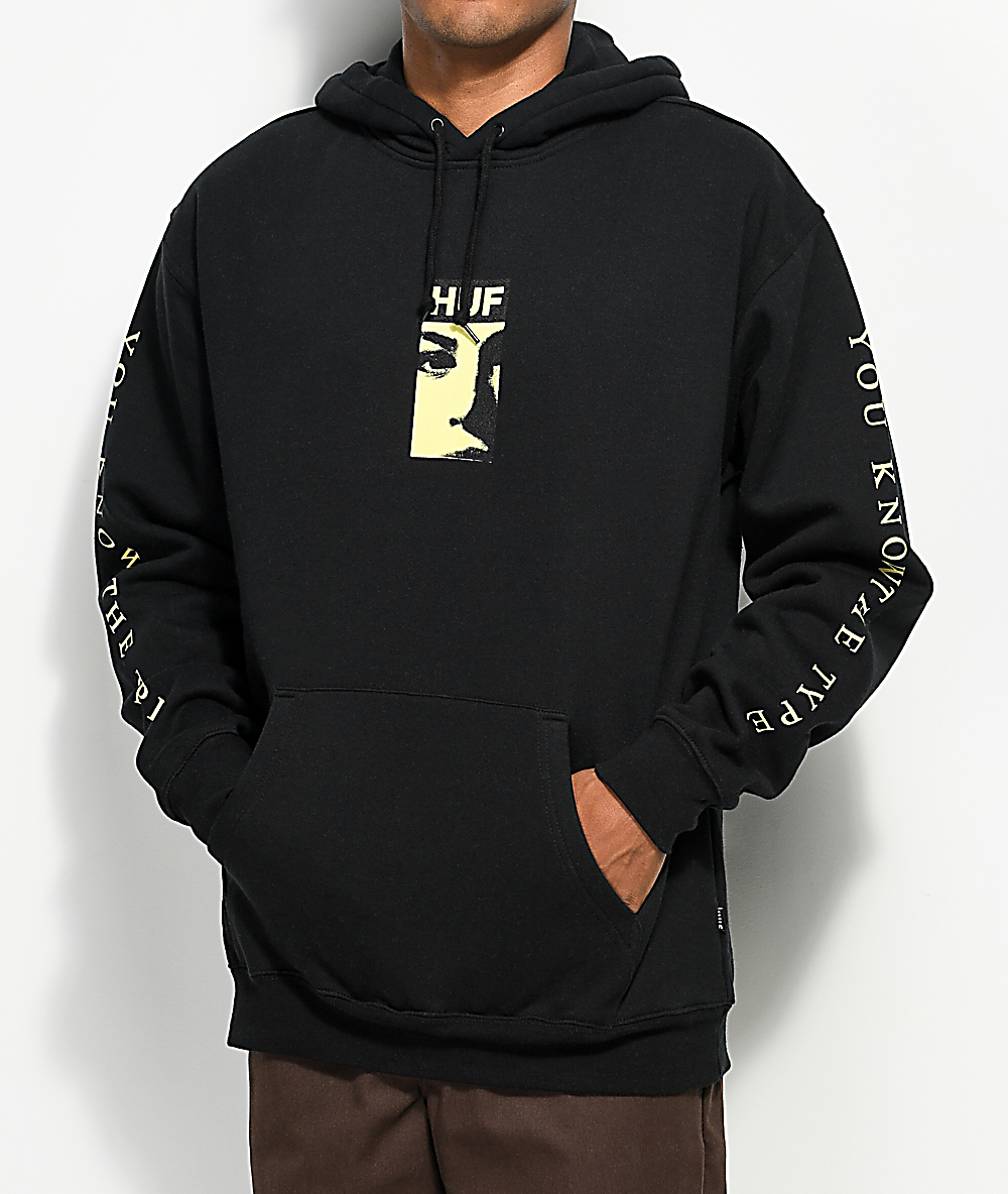 HUF Type Black Hoodie | Zumiez