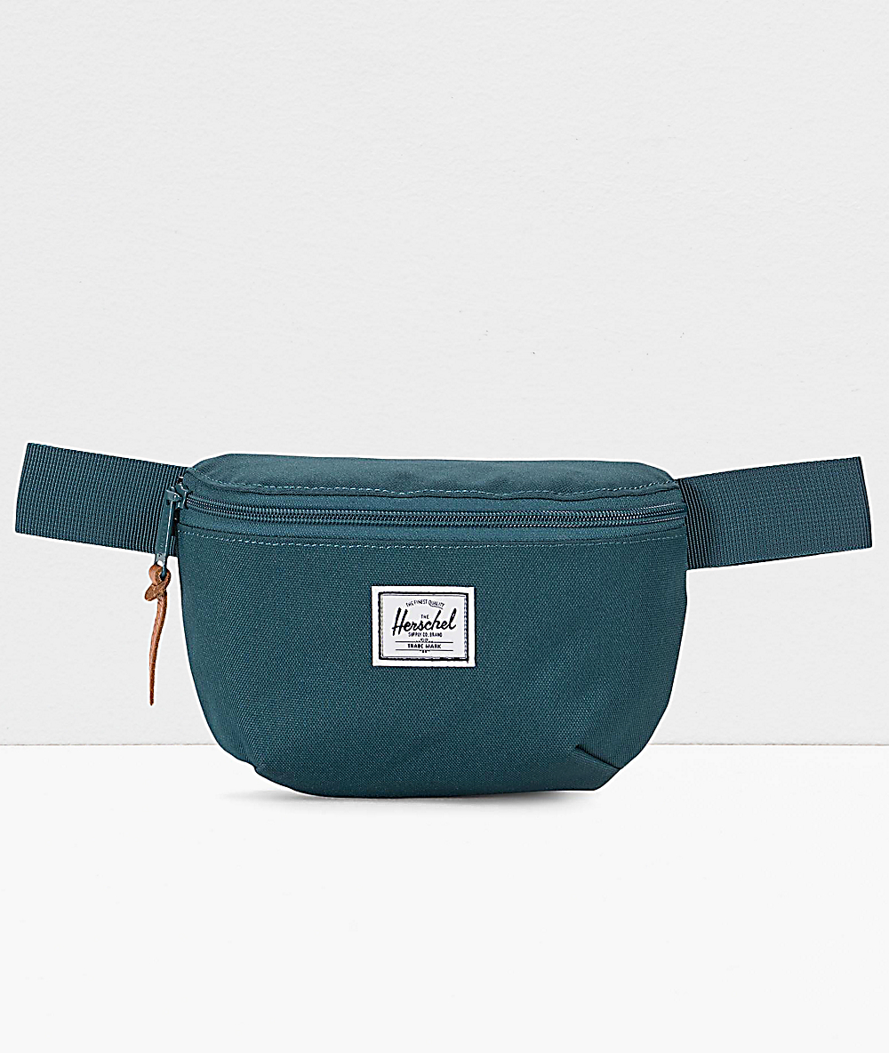 teal fanny pack