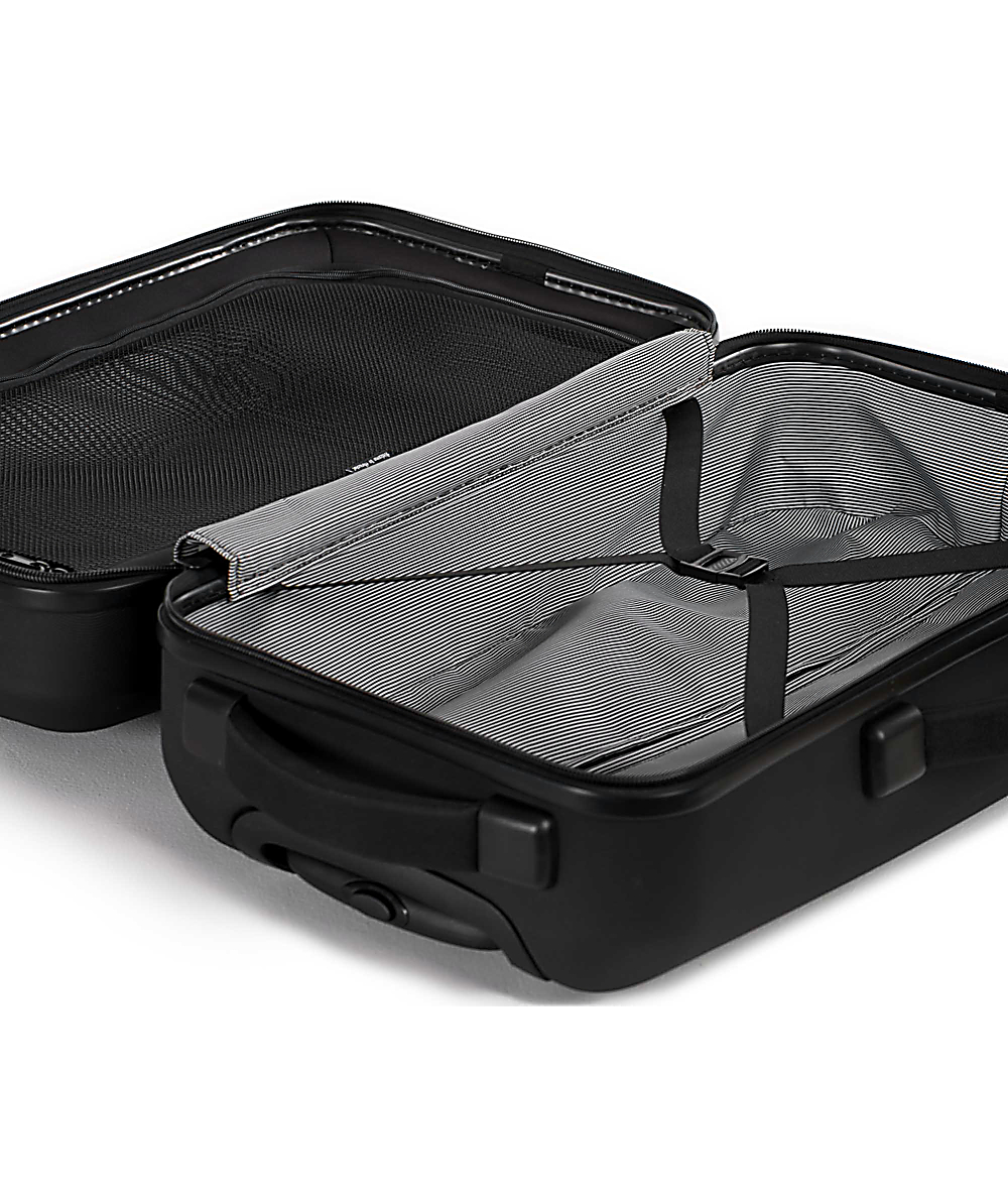 small black hard suitcase