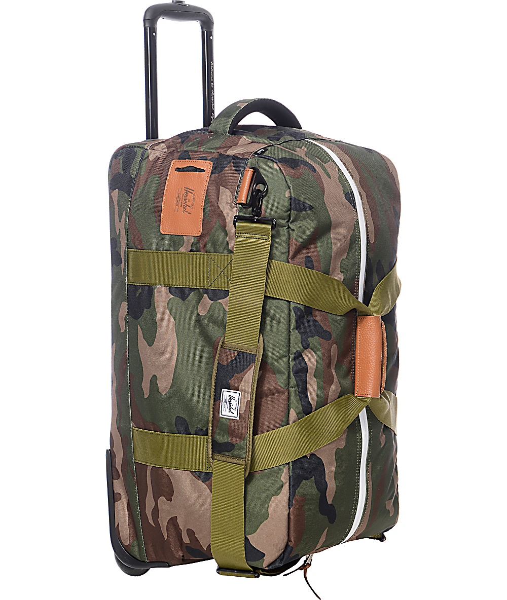 herschel camo suitcase