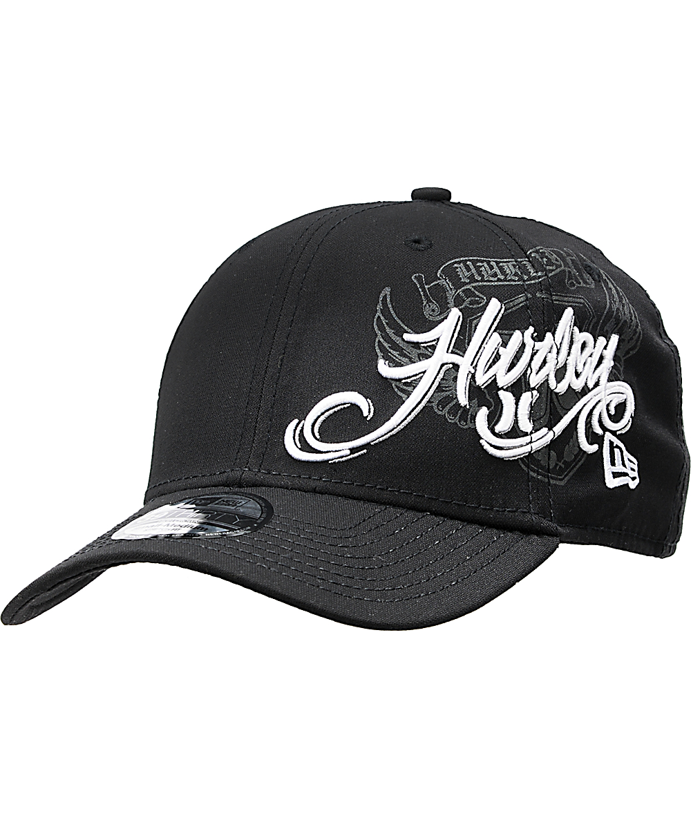 hurley flat bill hats