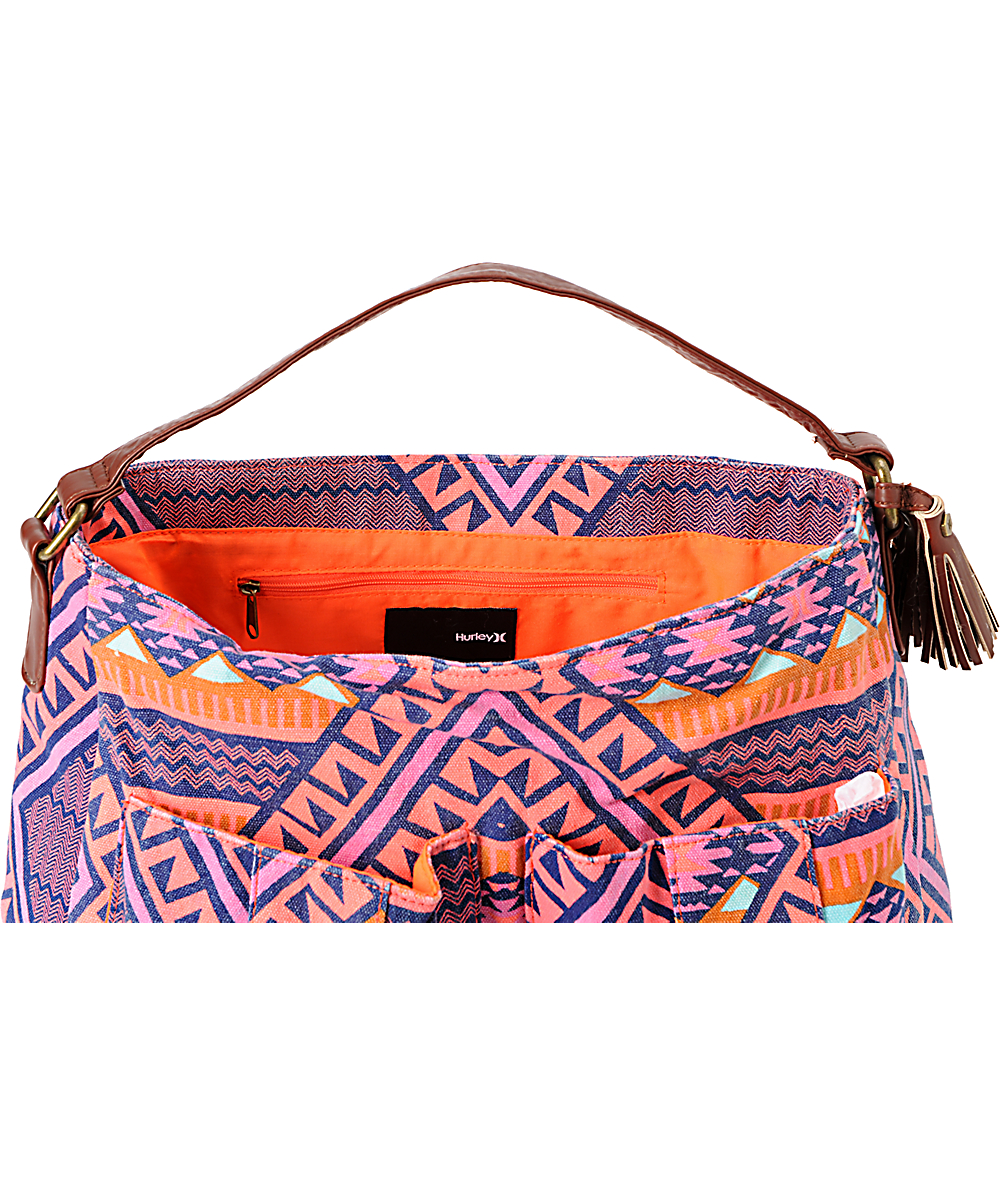 Hurley One Only Tribal Print Satchel Purse