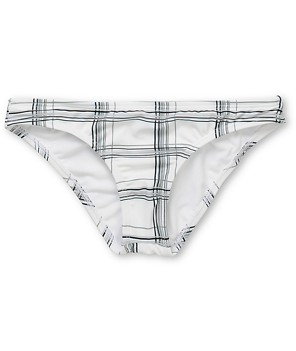 black and white plaid bikini