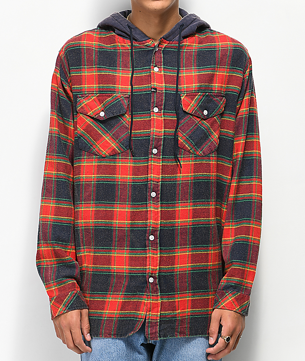 thick flannel hoodie