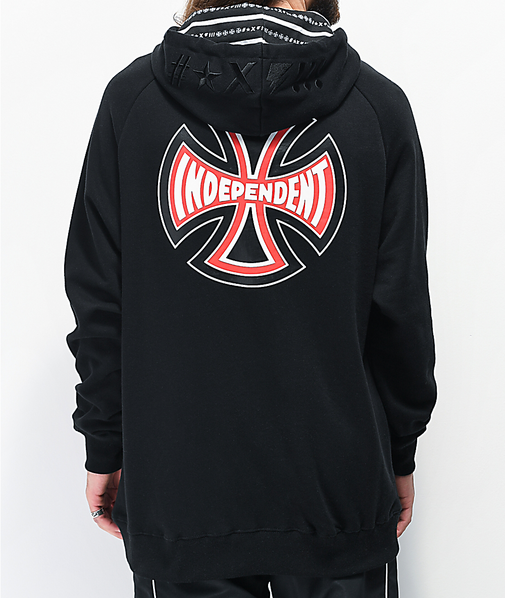 black independent hoodie