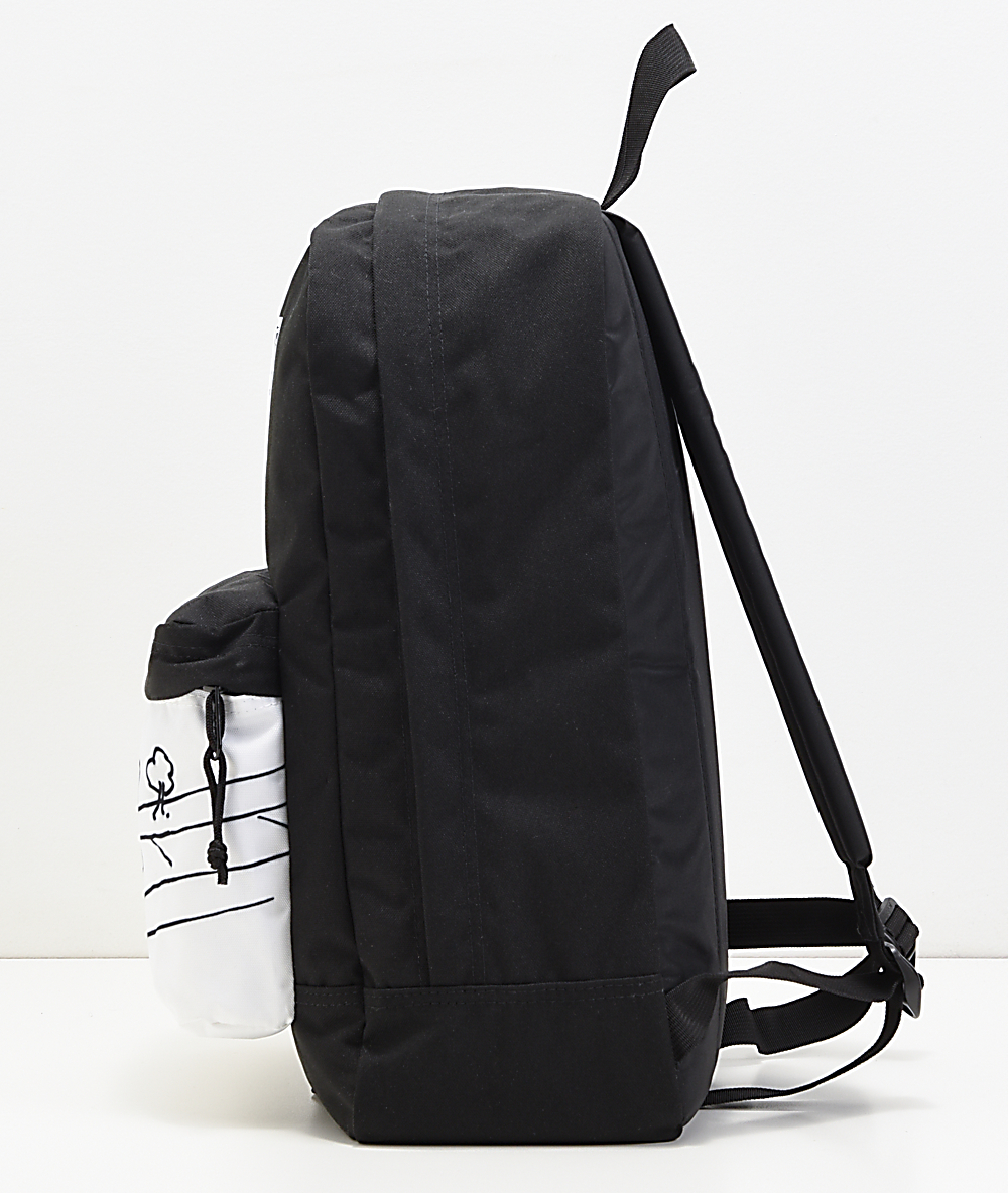 JanSport x Mark Gonzales The Gonz FX Black & White Backpack | Zumiez