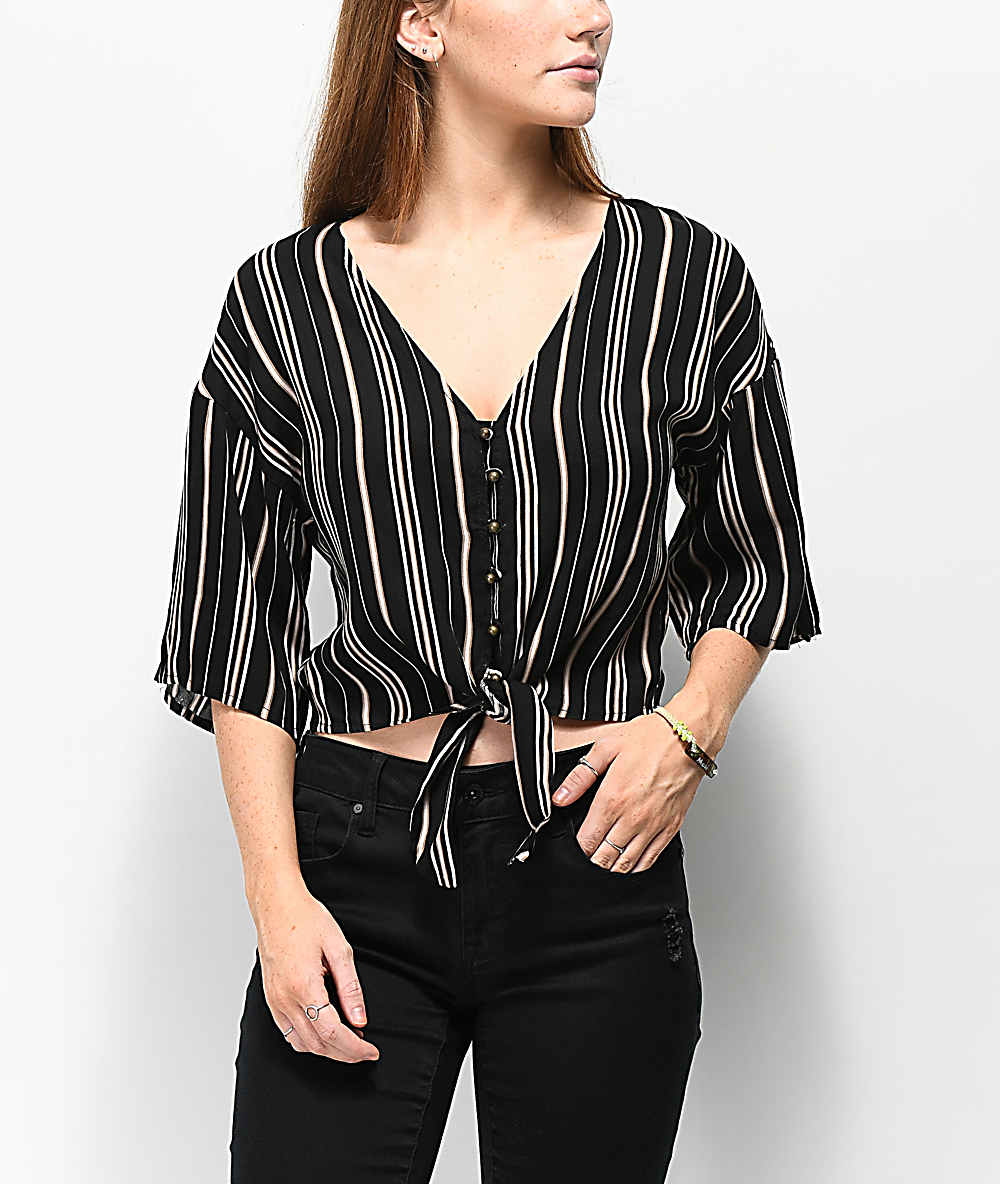 blusa rayada blanco con negro