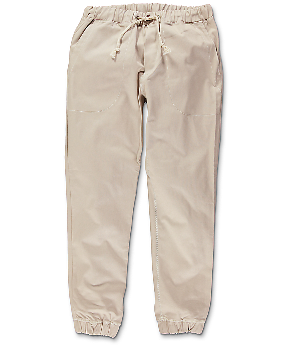 cream casual jogger