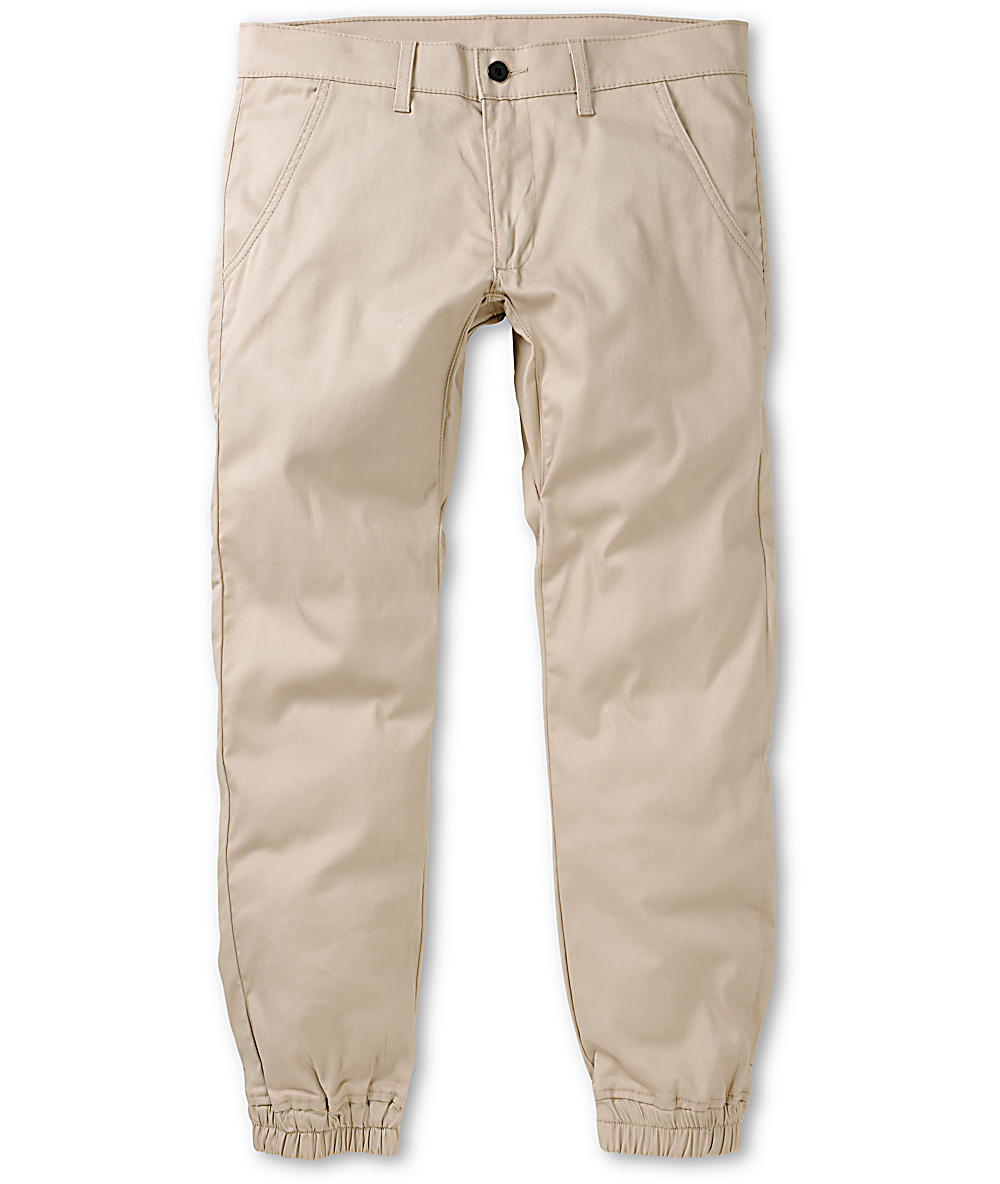 light khaki joggers