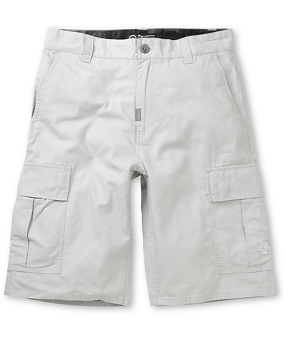 light grey cargo shorts