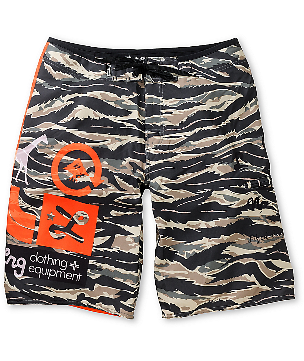 LRG CC Jungle Camo 22 Board Shorts | Zumiez