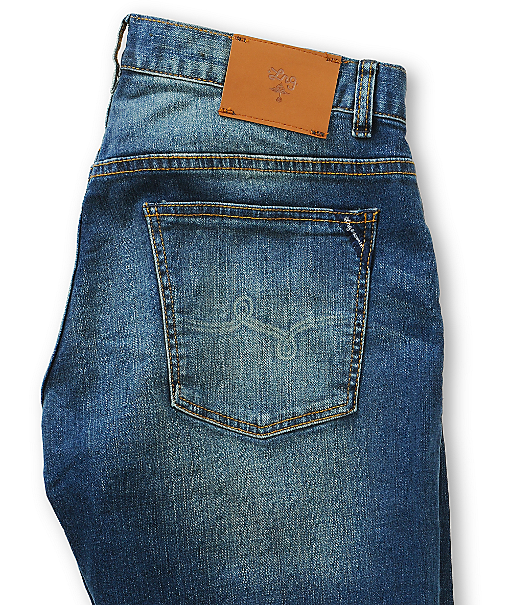 LRG Core Collection Vintage Blue Regular Fit Jeans | Zumiez