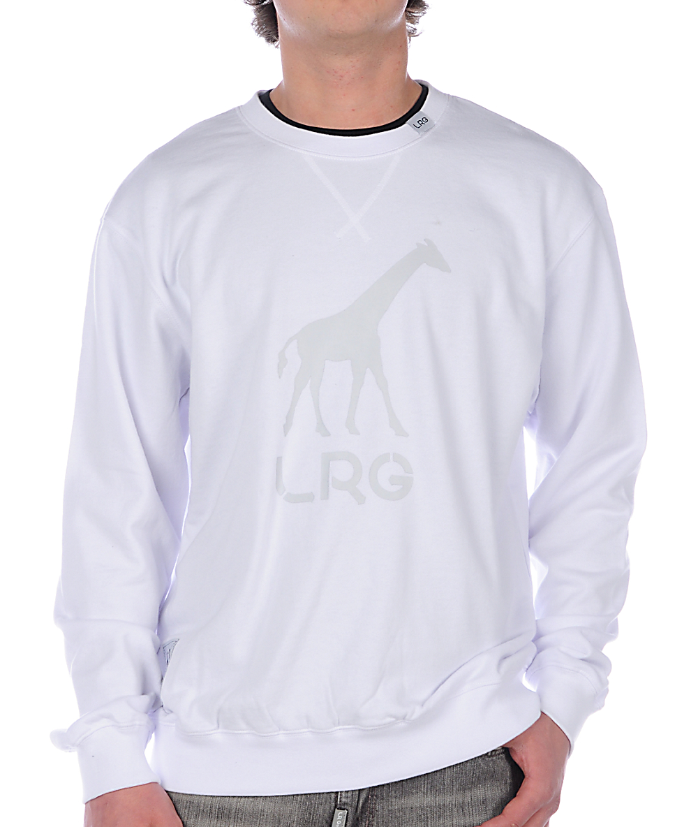 white hoodless sweatshirt