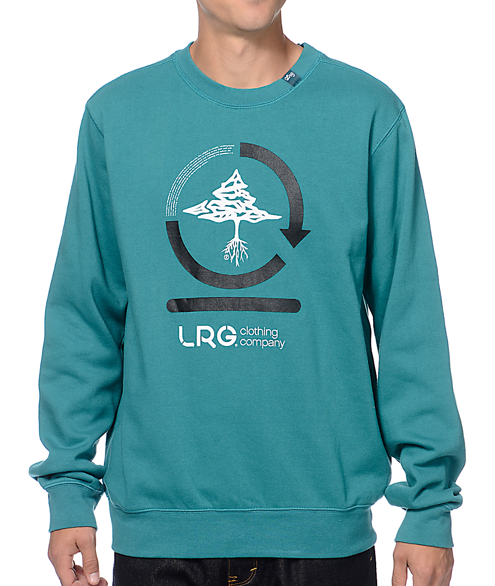 teal crew neck sweatshirt