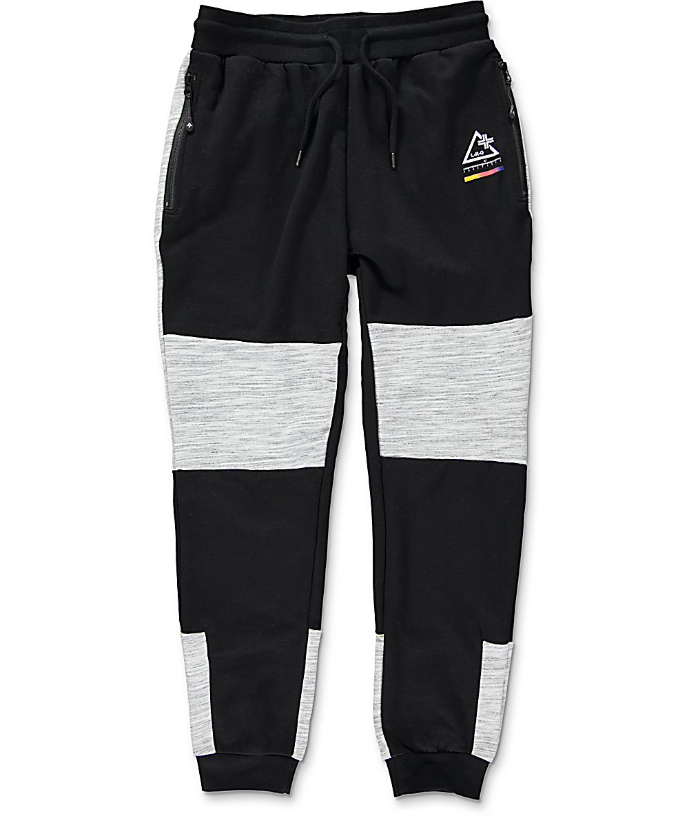 black and grey sweatpants