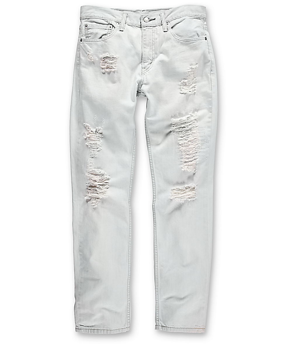 levi white ripped jeans Cheaper Than 