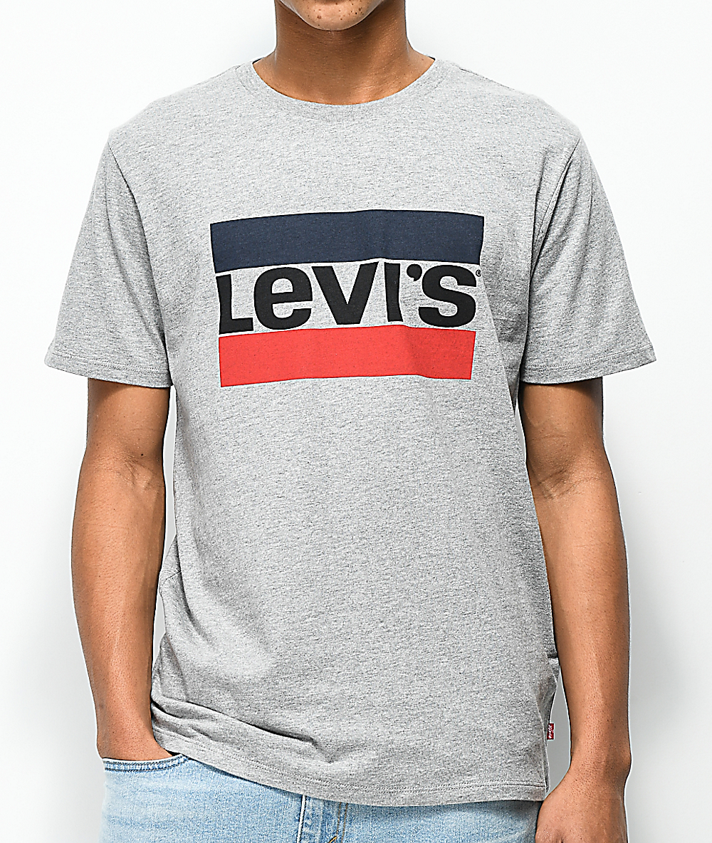 levi's black t shirt with red logo