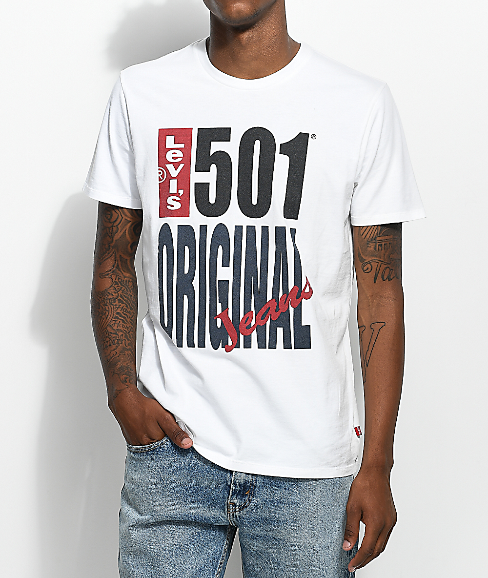 levi's 501 original t shirt