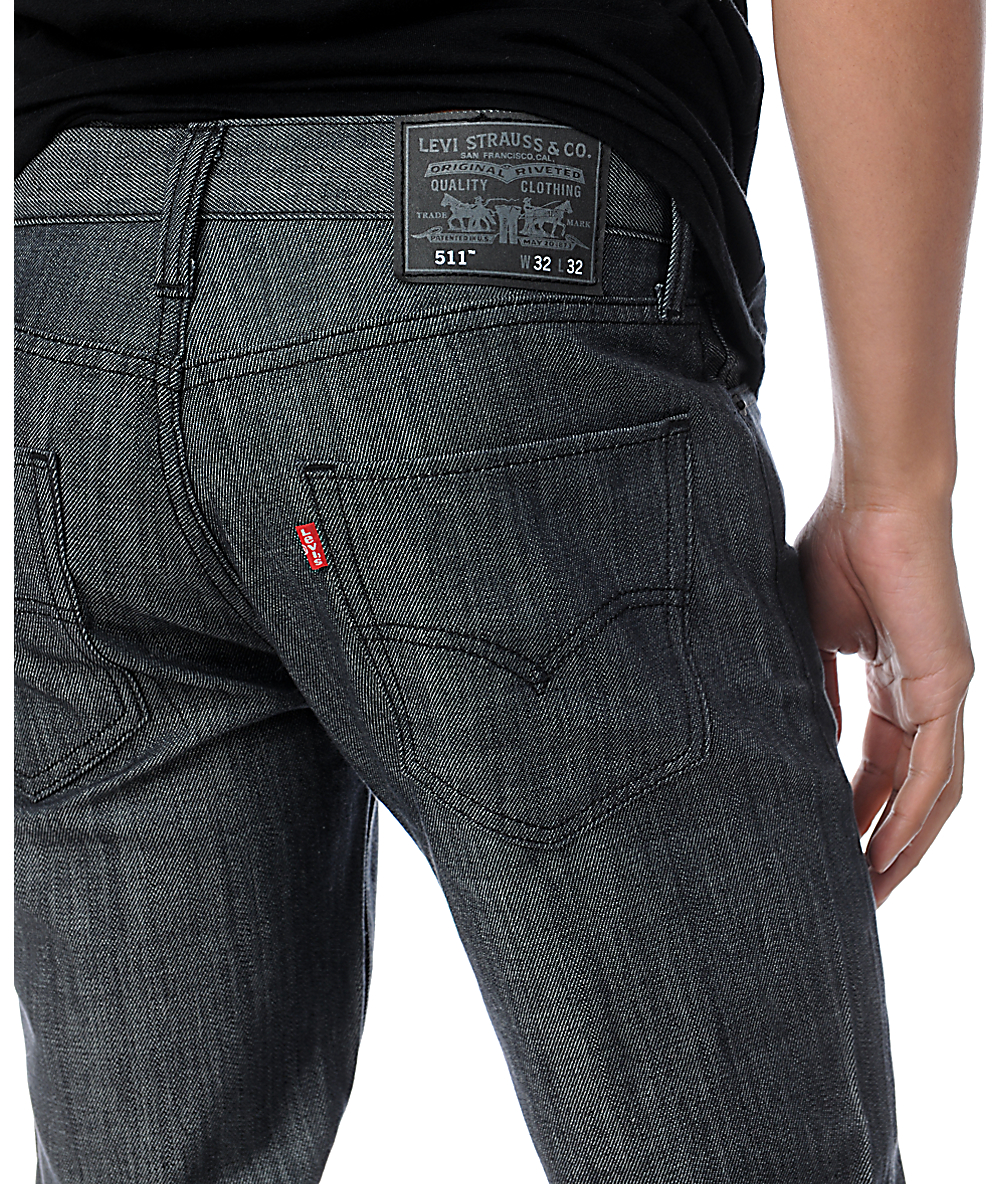 levi's 511 grey black 3d